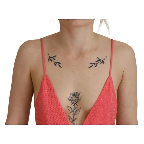 Dsquared² Pink Sleeveless Spaghetti Strap Cami V-neck Women's Top (Pre-Owned) - Picture 4 of 5